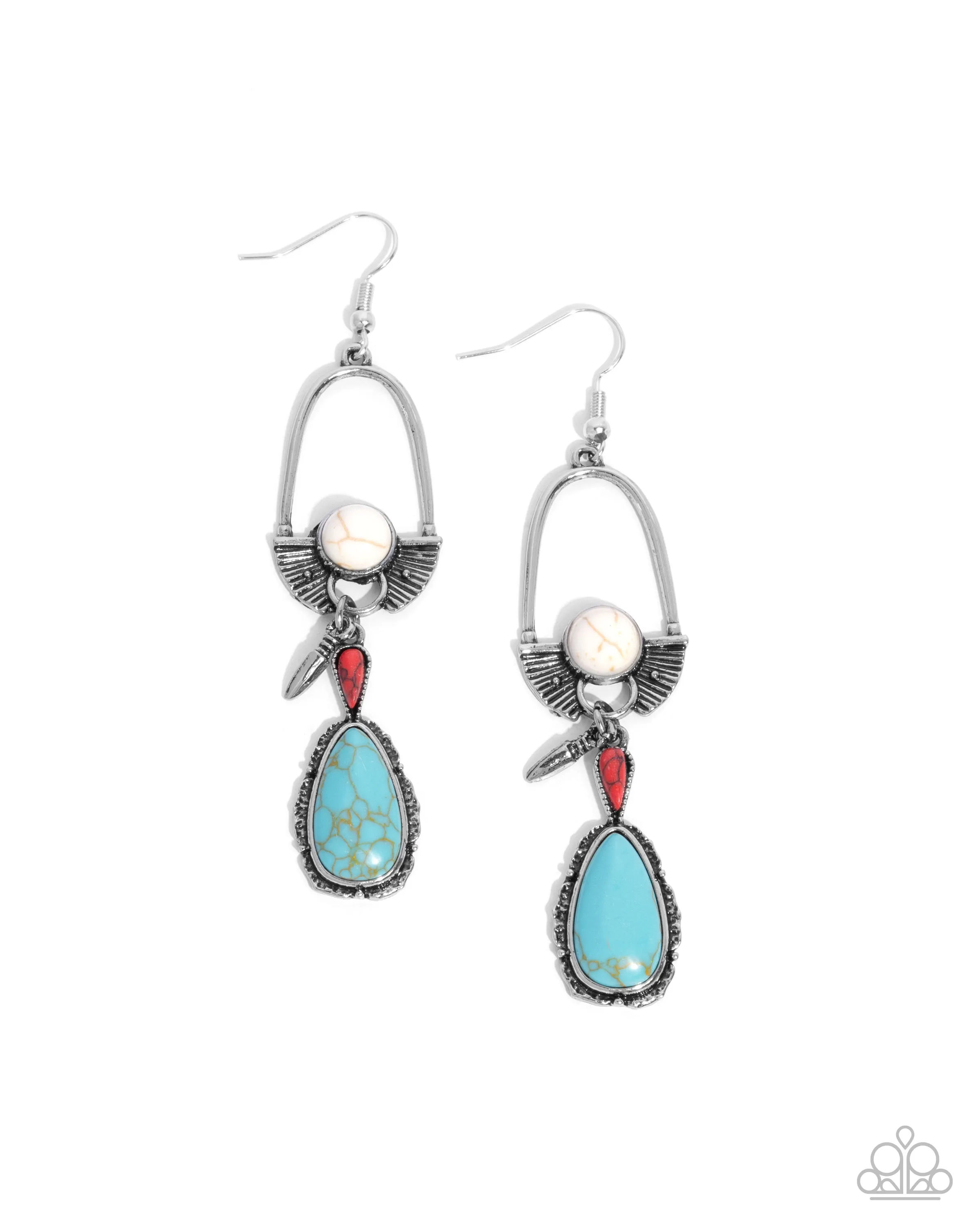 Paparazzi Badlands Basic - Multi Earrings