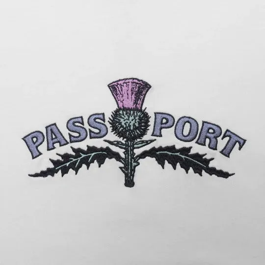 Pass~Port Thistle Embroidery Tee - White