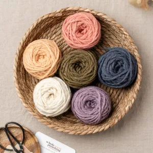 Pastel - 100% wool rug yarn palette (300g)