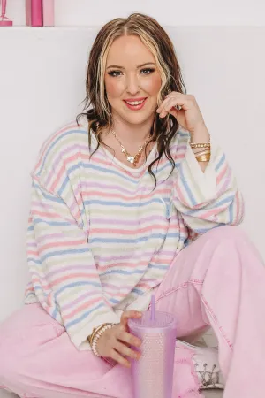 Pastel Parade Stripe Sweater