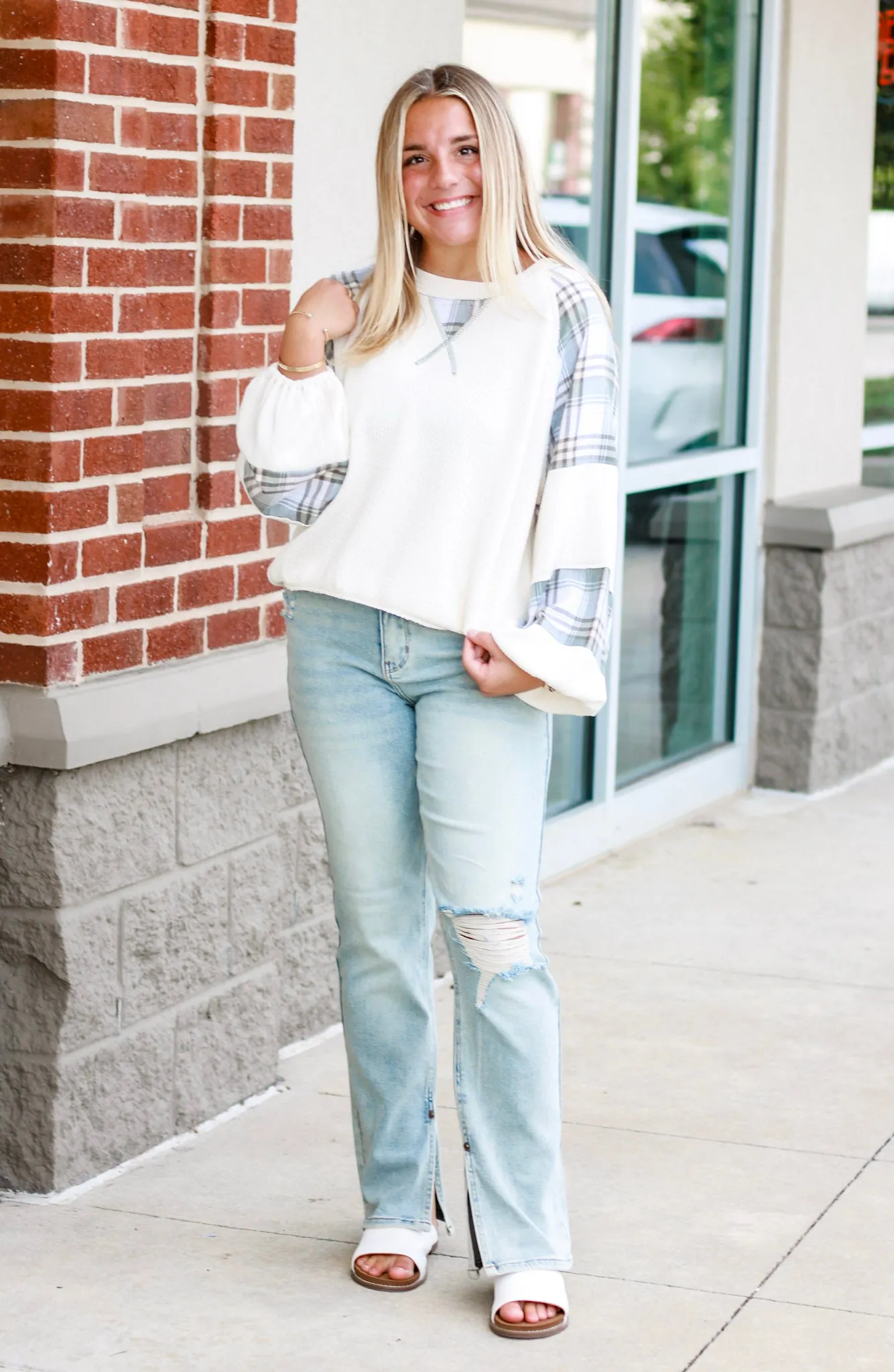 Patched In Relaxed Knit Top