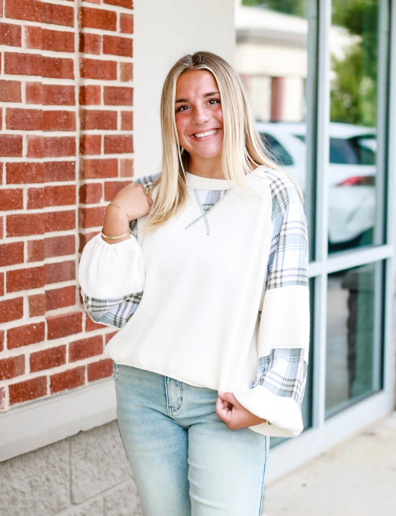 Patched In Relaxed Knit Top