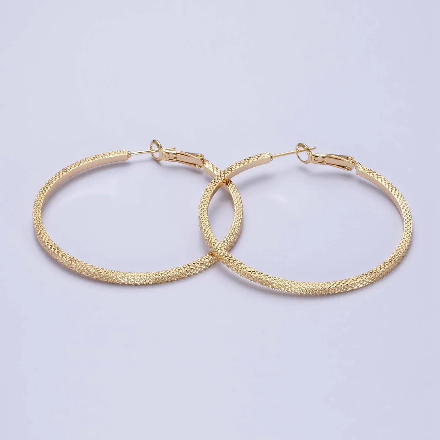 Patterned Hoop Earrings Silver Textured Hoop Earrings