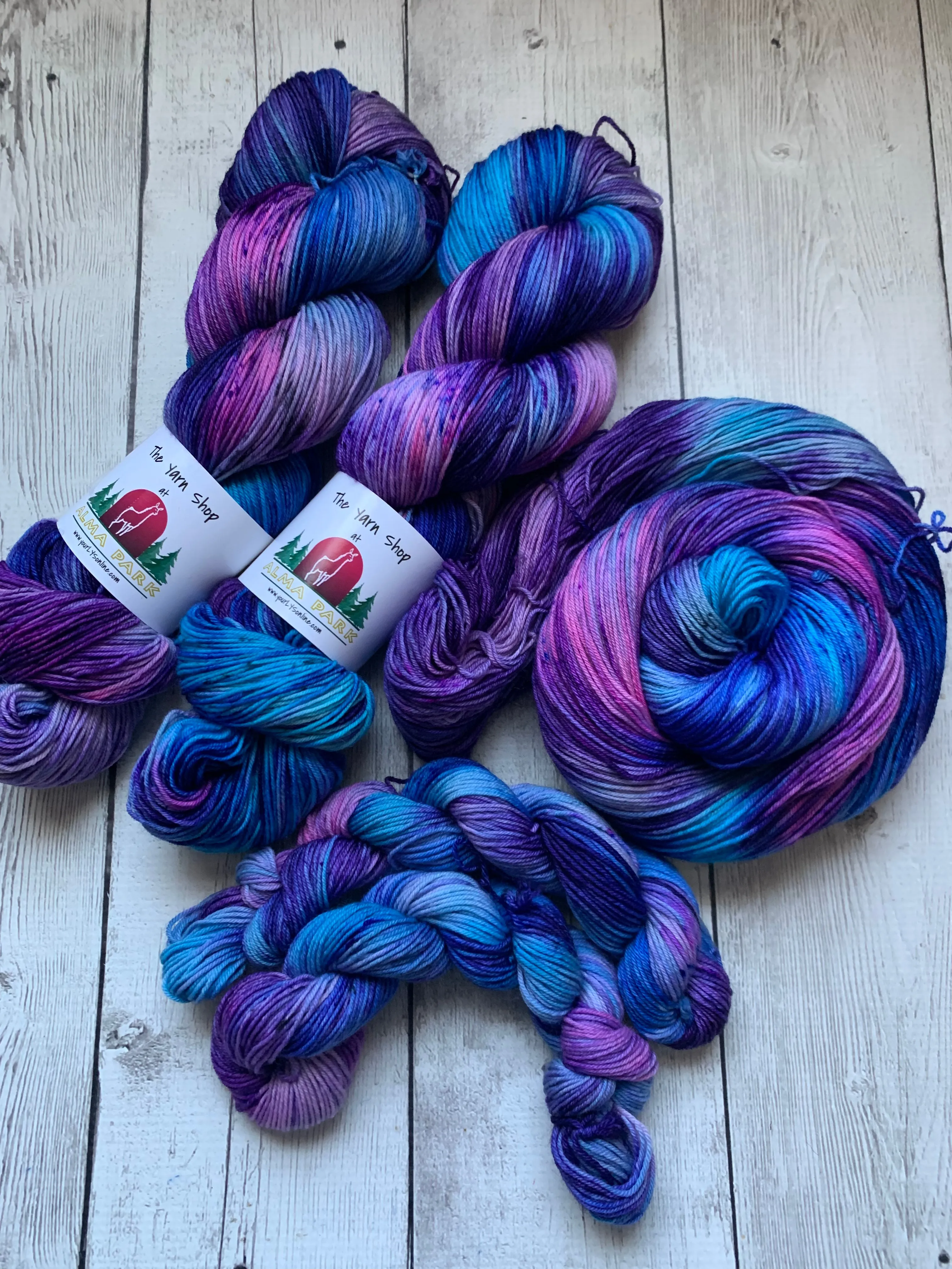 PEACOCK ORE -  Handpainted/speckled  Multiple Yarn Weights  -  RTS