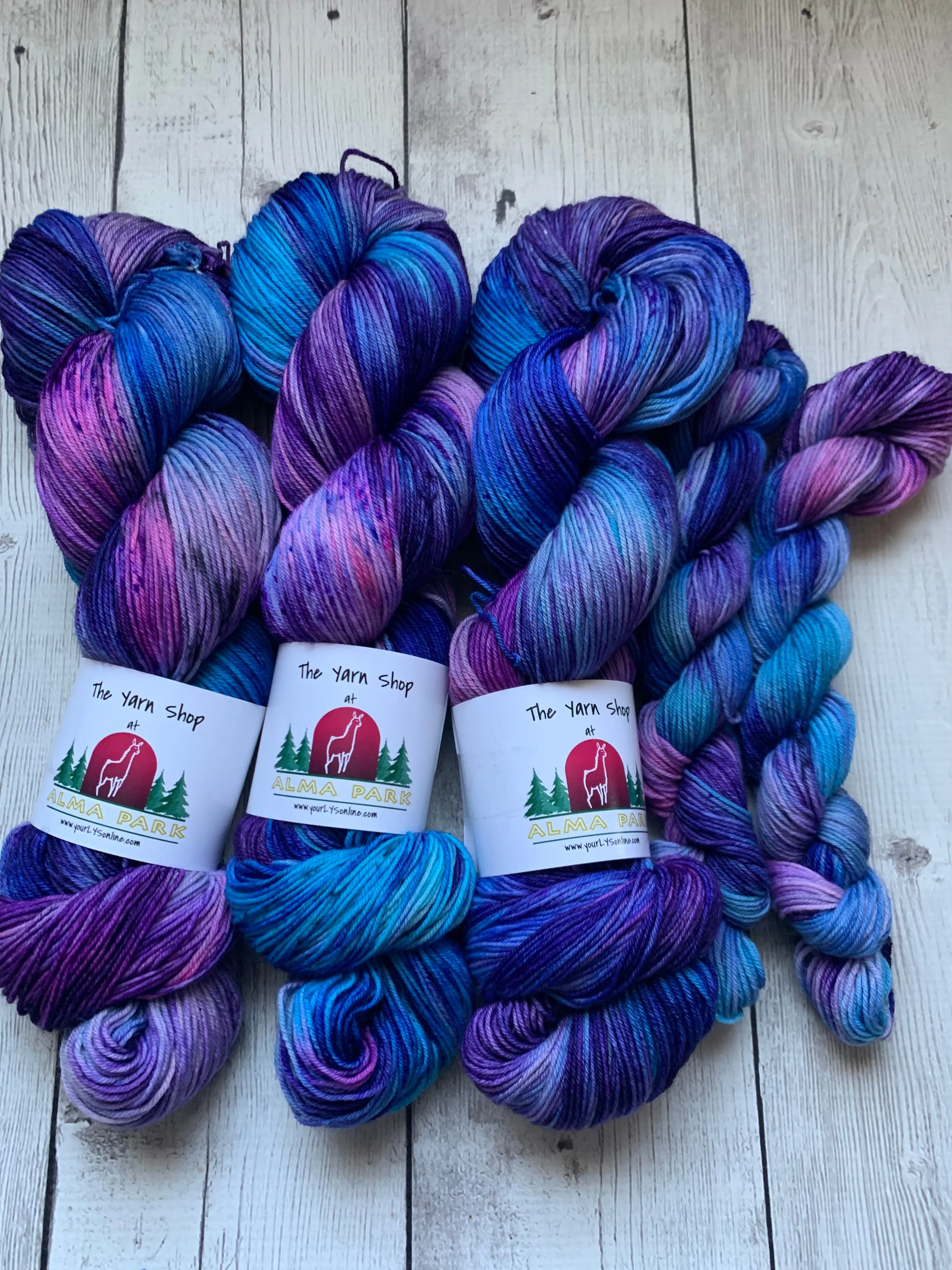 PEACOCK ORE -  Handpainted/speckled  Multiple Yarn Weights  -  RTS