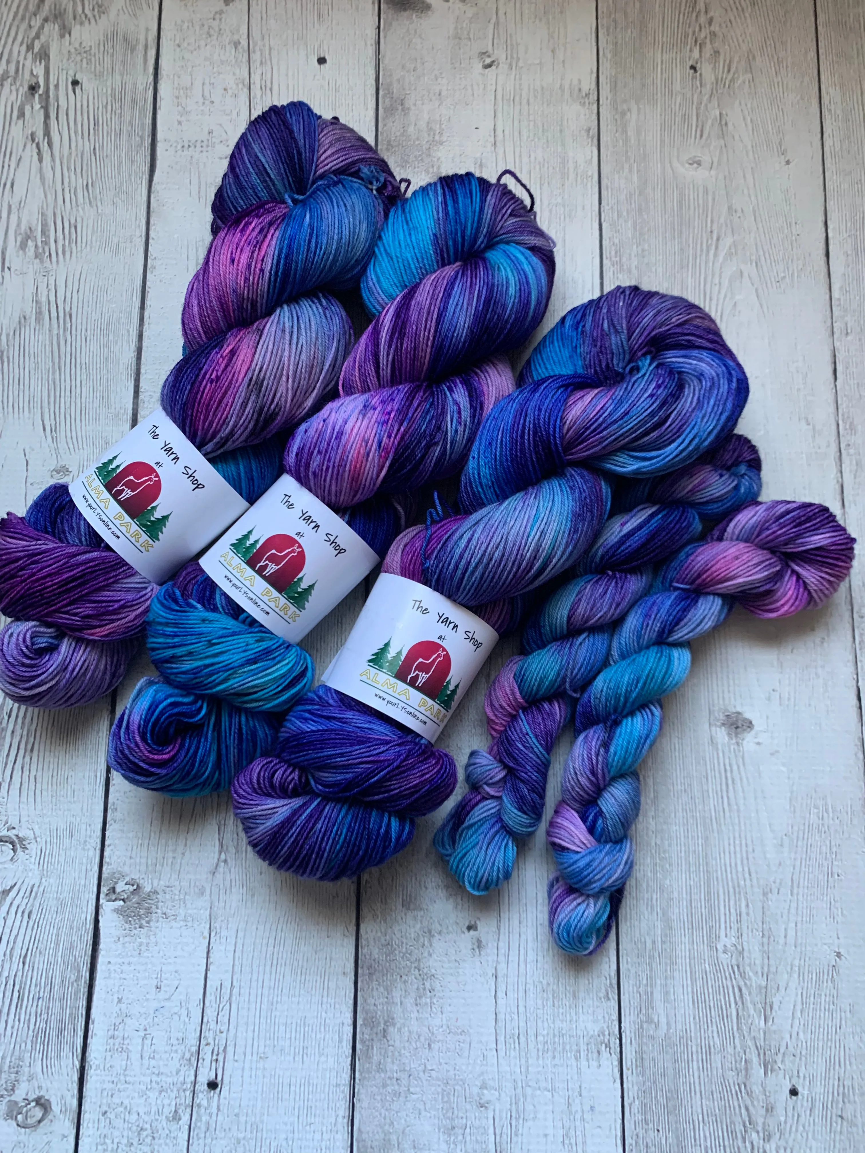 PEACOCK ORE -  Handpainted/speckled  Multiple Yarn Weights  -  RTS
