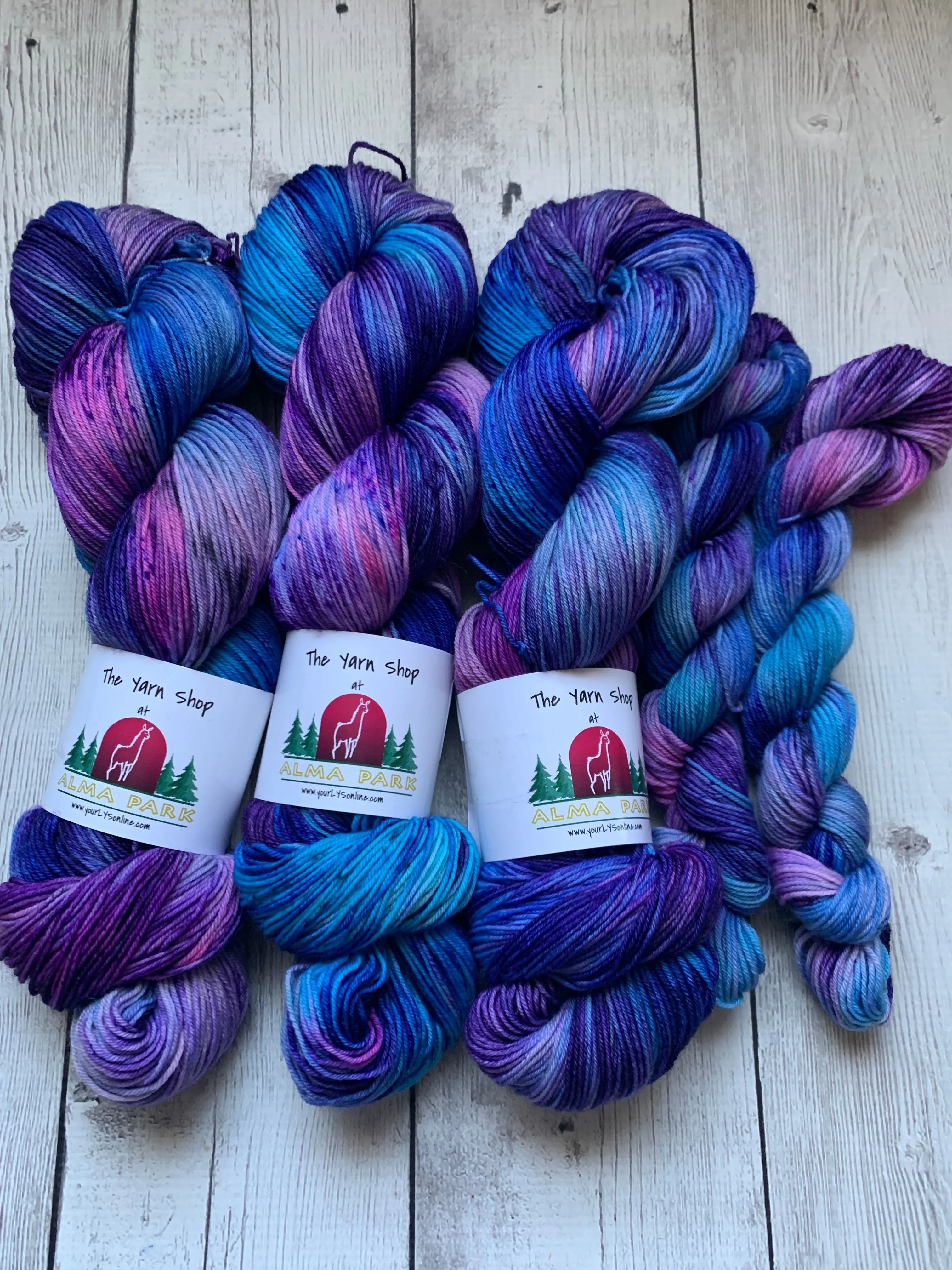 PEACOCK ORE -  Handpainted/speckled  Multiple Yarn Weights  -  RTS