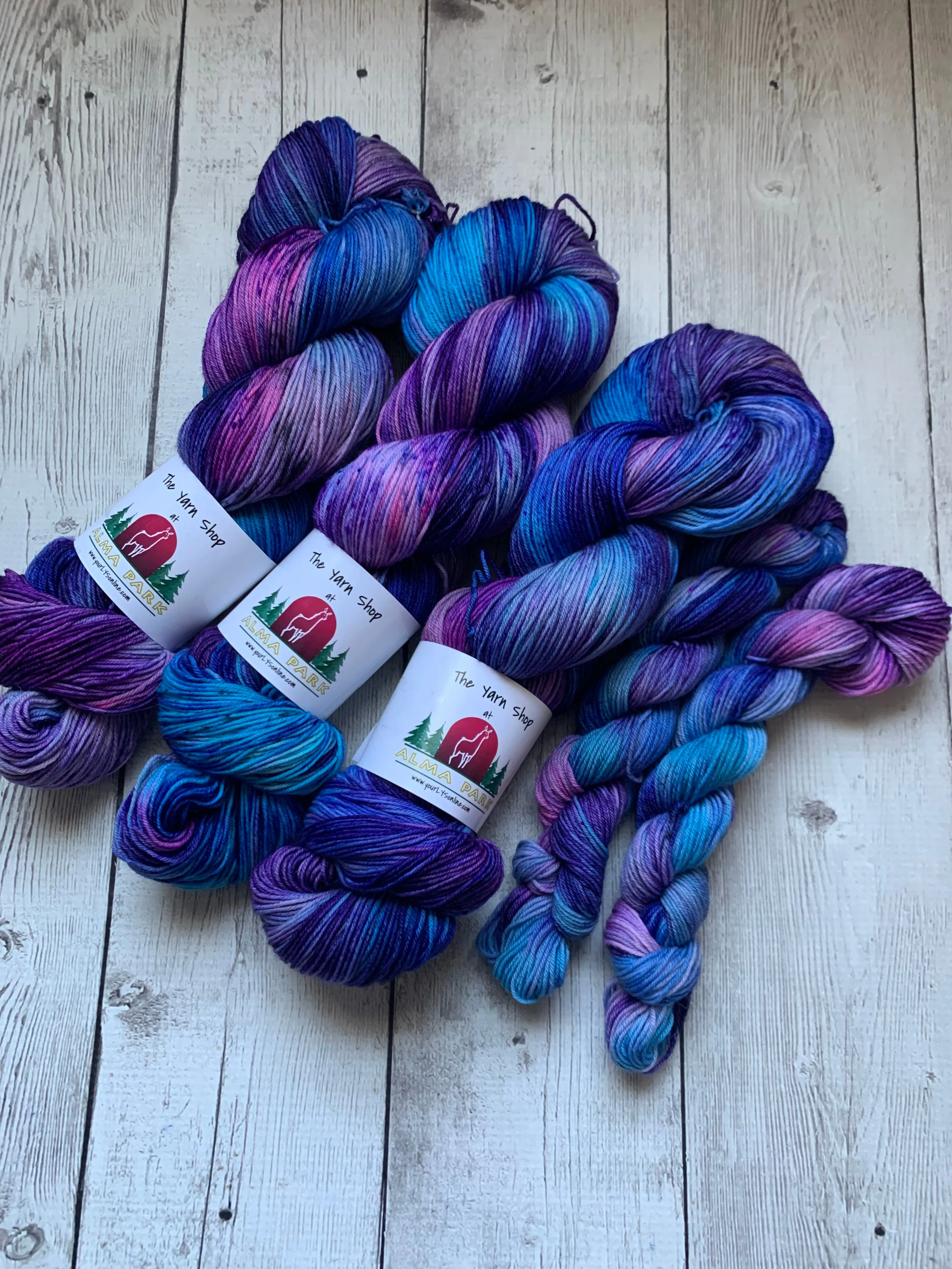 PEACOCK ORE -  Handpainted/speckled  Multiple Yarn Weights  -  RTS