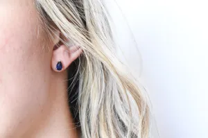 Pear Cut Blue Sapphire Earrings
