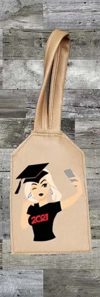 Personalized 2021 graduation luggage tag/carry on bag tag