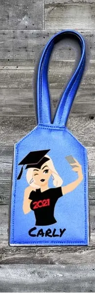 Personalized 2021 graduation luggage tag/carry on bag tag