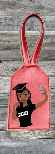 Personalized 2021 graduation luggage tag/carry on bag tag