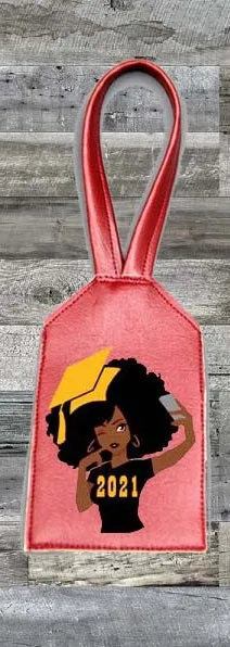 Personalized 2021 graduation luggage tag/carry on bag tag
