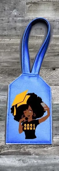 Personalized 2021 graduation luggage tag/carry on bag tag