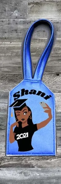 Personalized 2021 graduation luggage tag/carry on bag tag