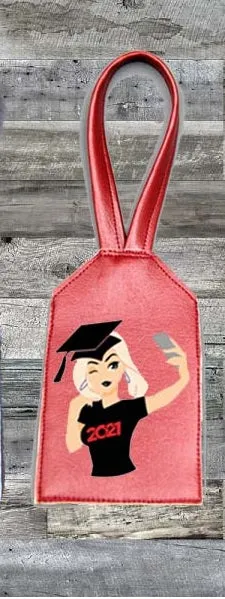 Personalized 2021 graduation luggage tag/carry on bag tag
