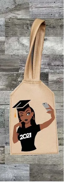 Personalized 2021 graduation luggage tag/carry on bag tag