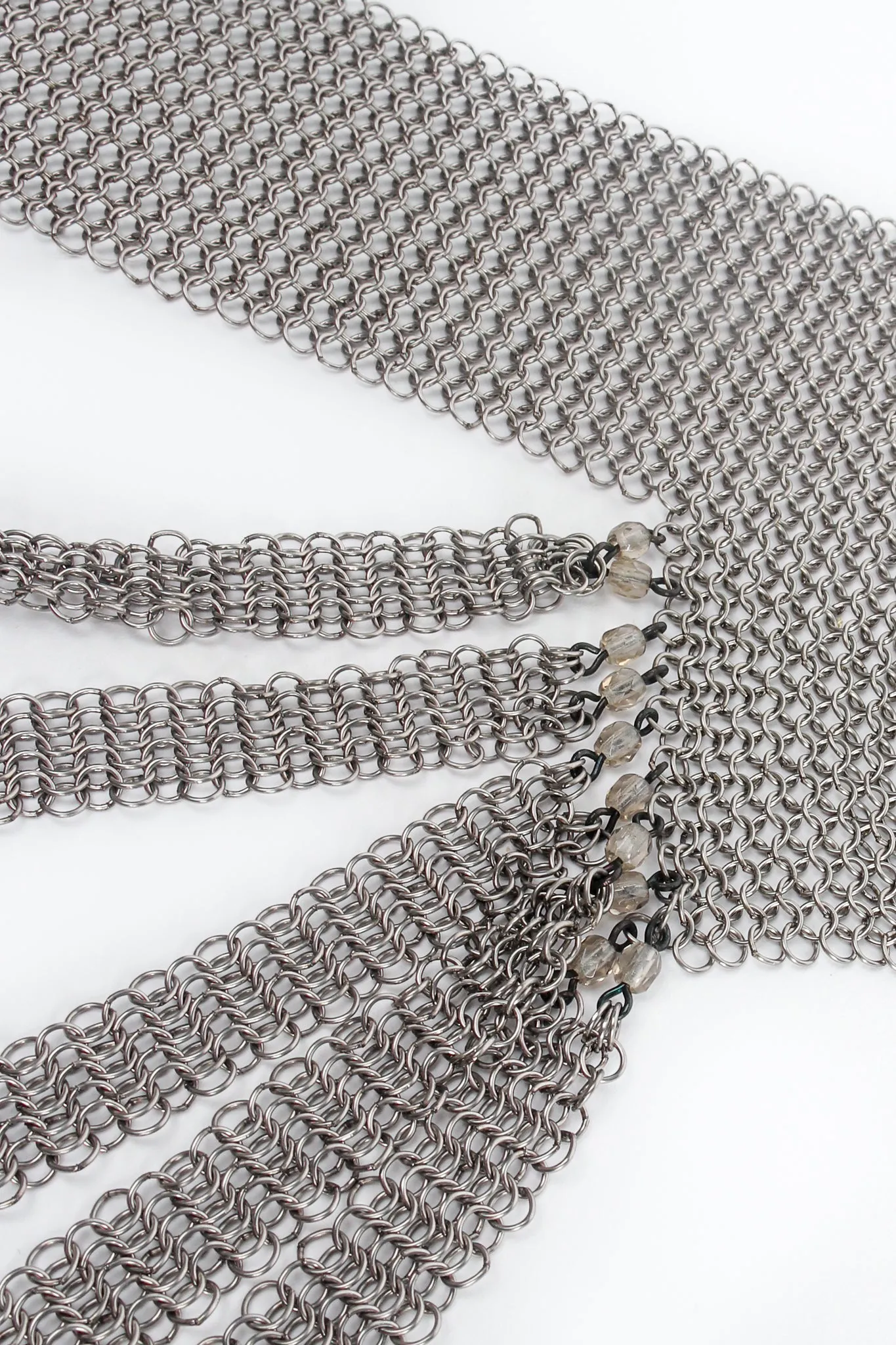 Pewter Mesh Layered Choker Collar