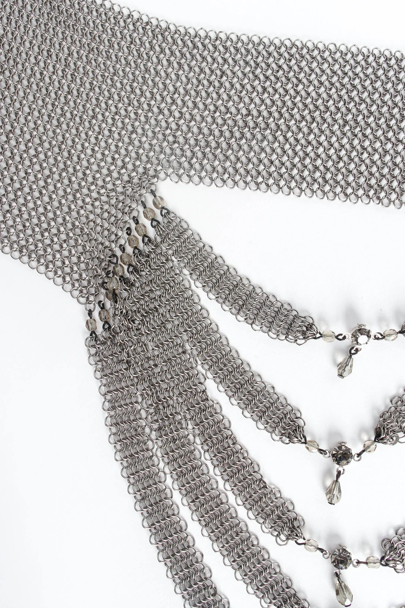 Pewter Mesh Layered Choker Collar