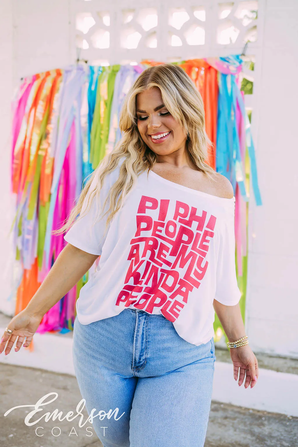 Pi Phi People Are My Kinda People Slouchy Tee