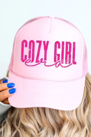 Pink Cozy Girl Era Otto Soft Pink Foam Front Trucker Hat