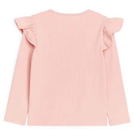 Pink Frill Long Sleeve Top