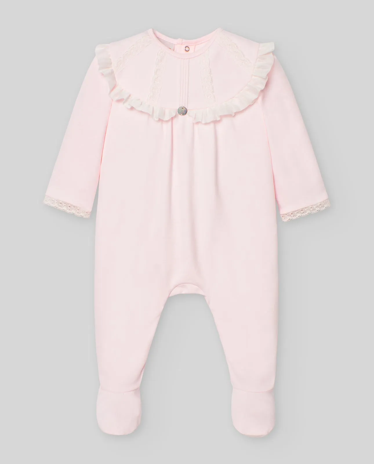 Pink Frilled Jersey Babygrow