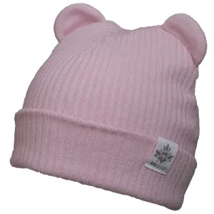 Pink Slouchy Bear Hat  Size 0-12M