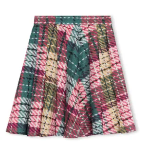 plaid textured skirt