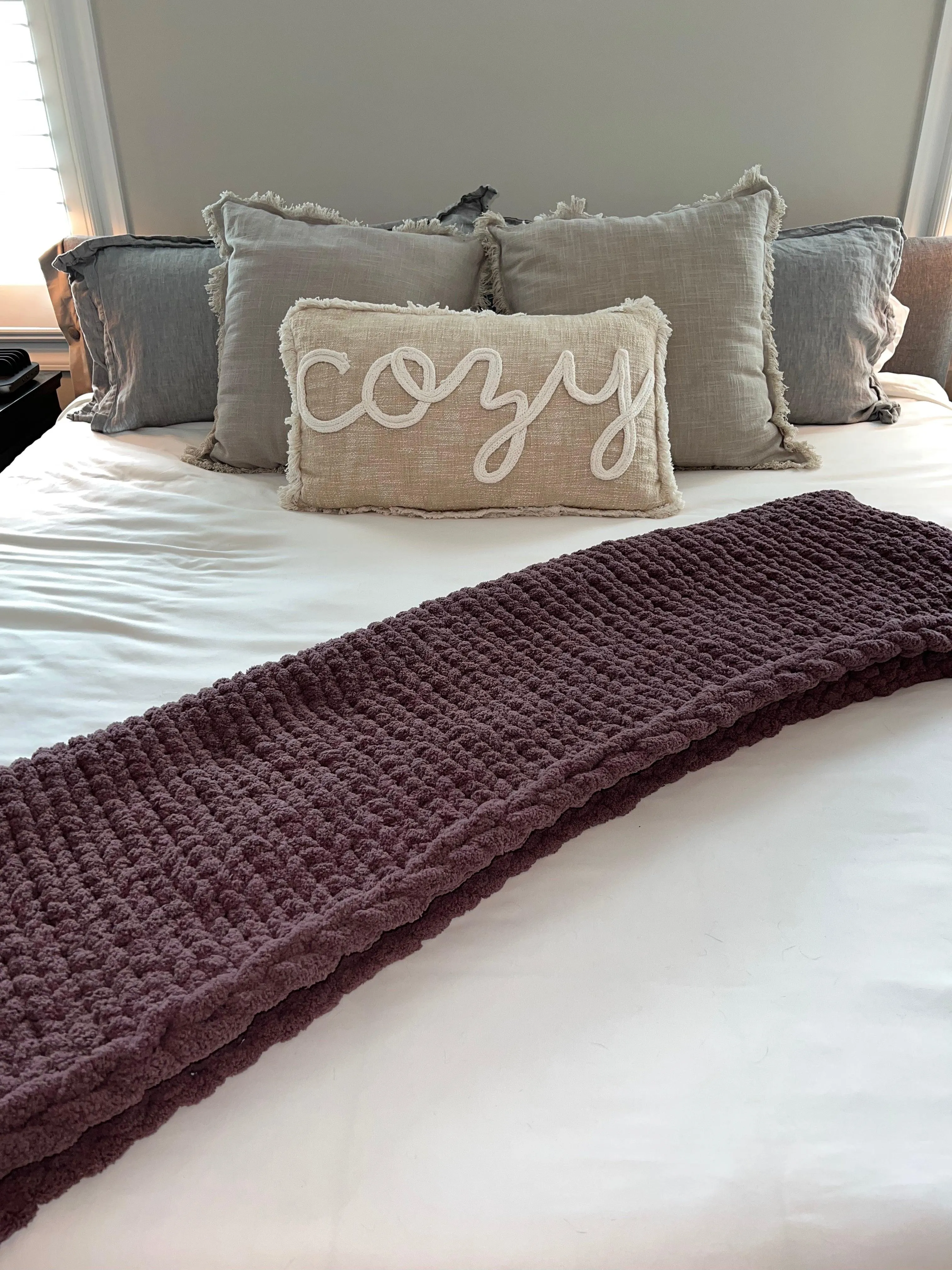 Plum Cozy Throw