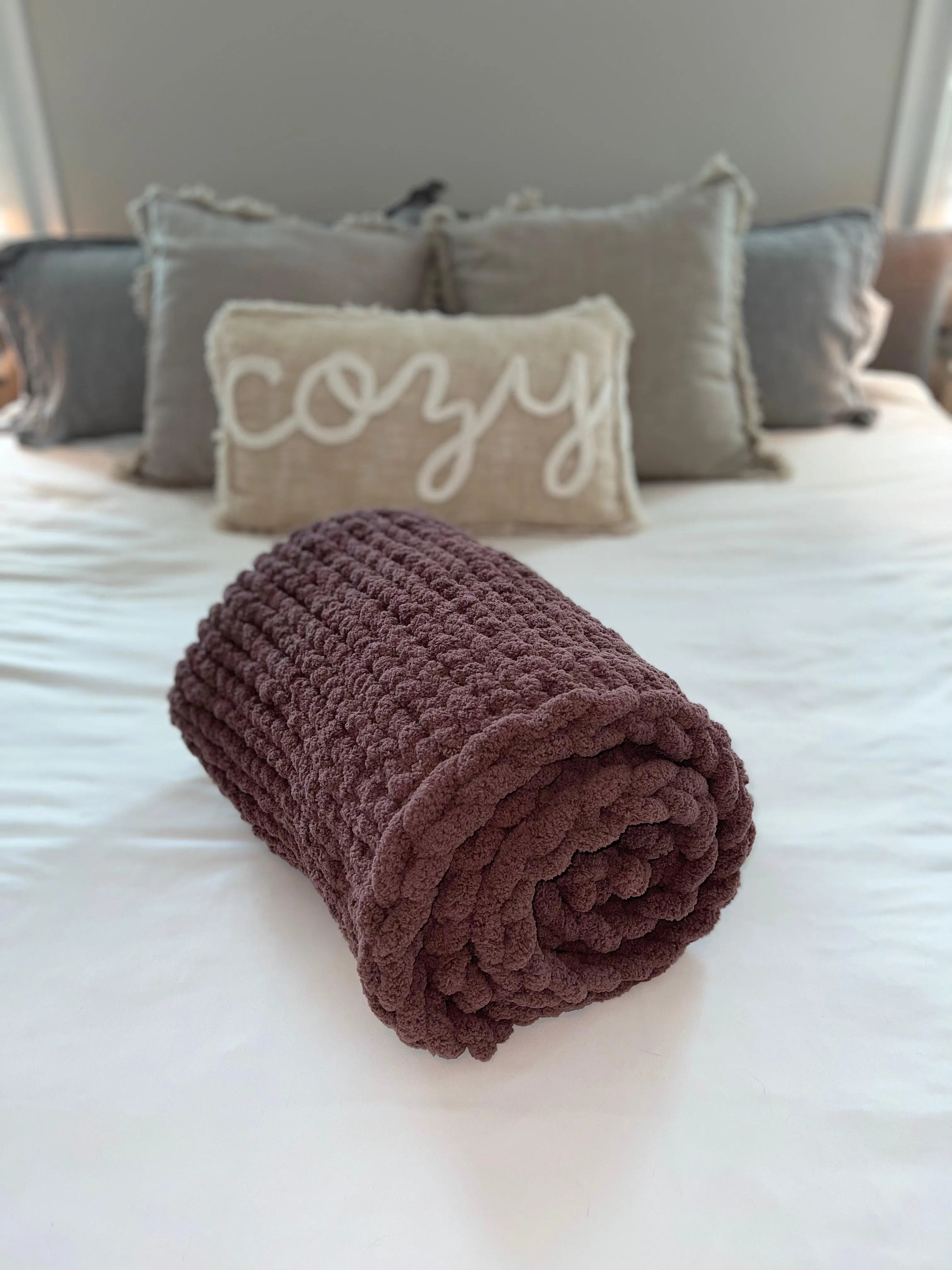 Plum Cozy Throw