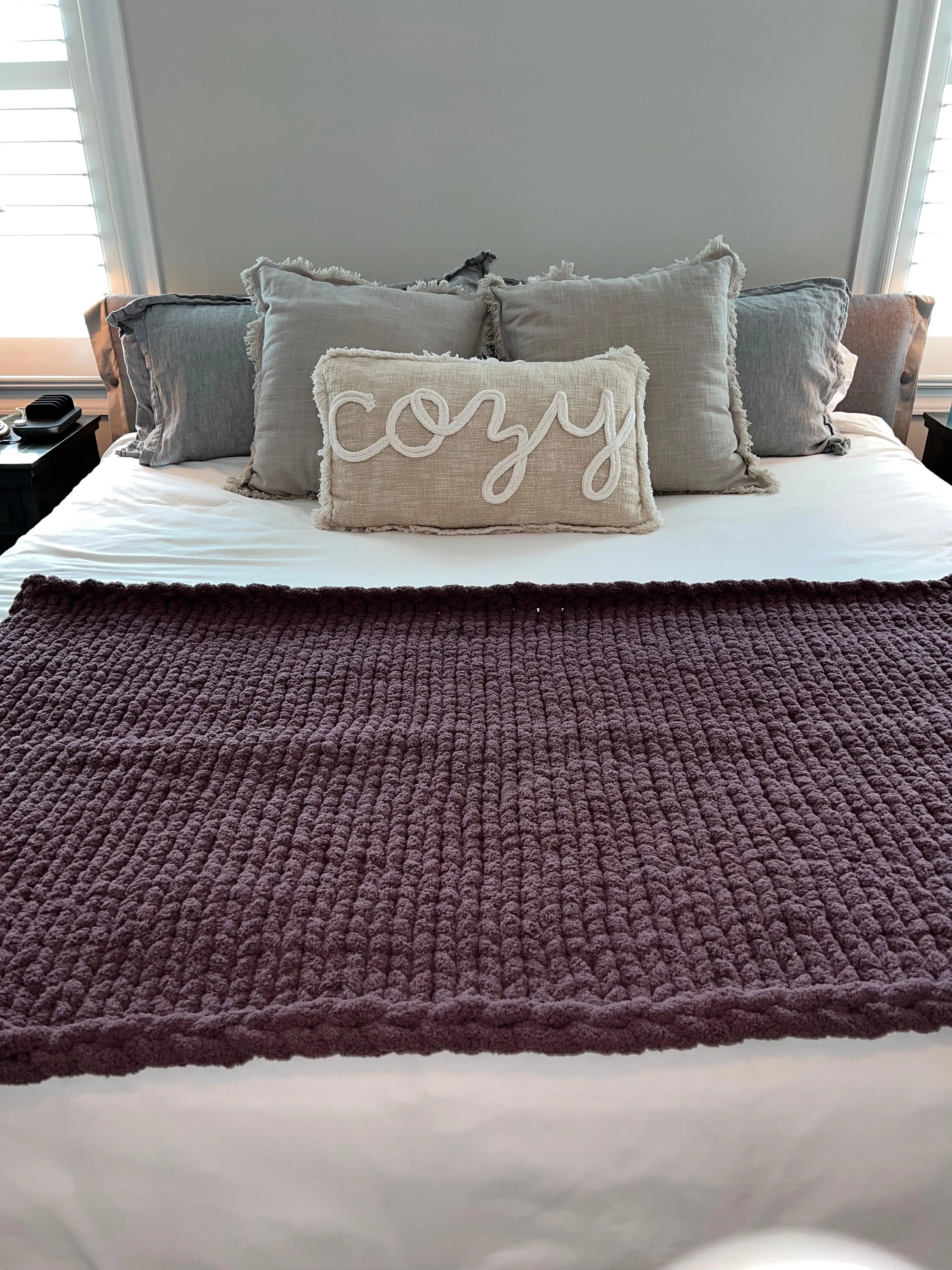 Plum Cozy Throw