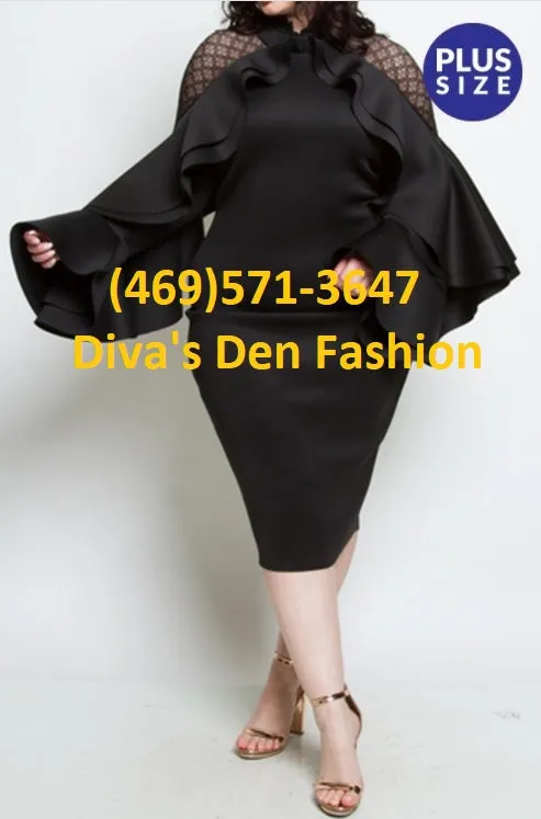 Plus Frilled Dress