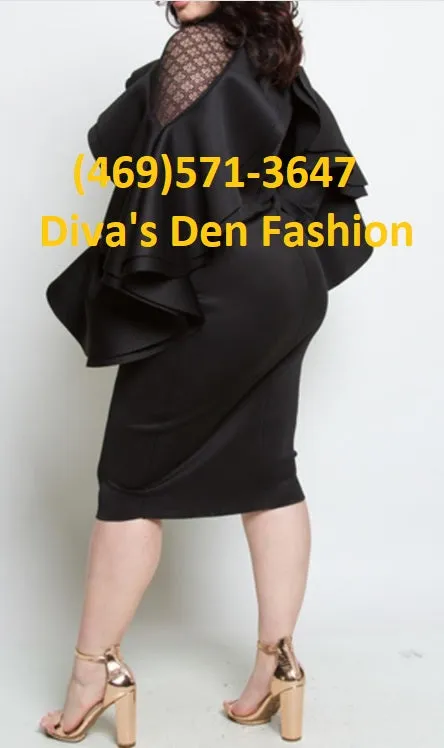 Plus Frilled Dress
