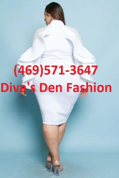 Plus Frilled Dress
