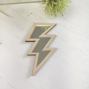 Plywood and Acrylic Mirror - Lightning Bolt