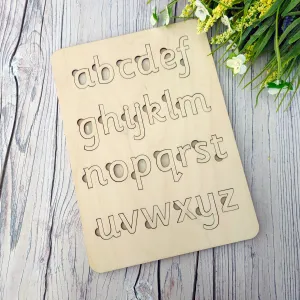 Plywood English Alphabet Puzzle - Lowercase