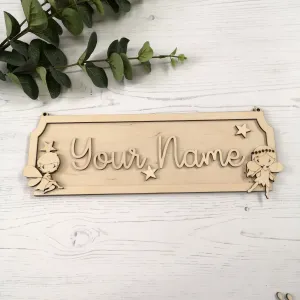 Plywood Personalised Street Sign Kit - Fairies