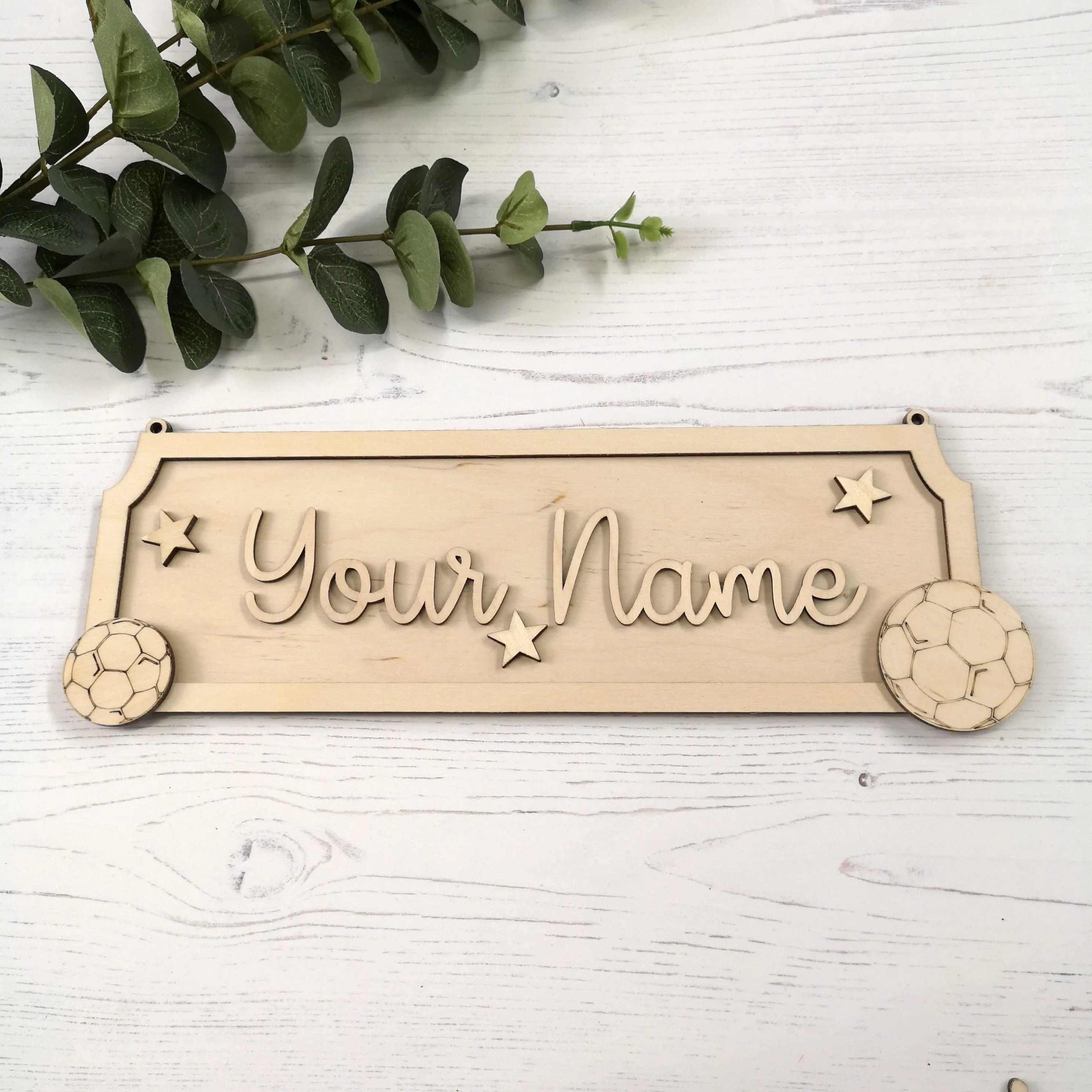 Plywood Personalised Street Sign Kit - Football
