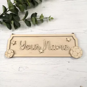 Plywood Personalised Street Sign Kit - Football