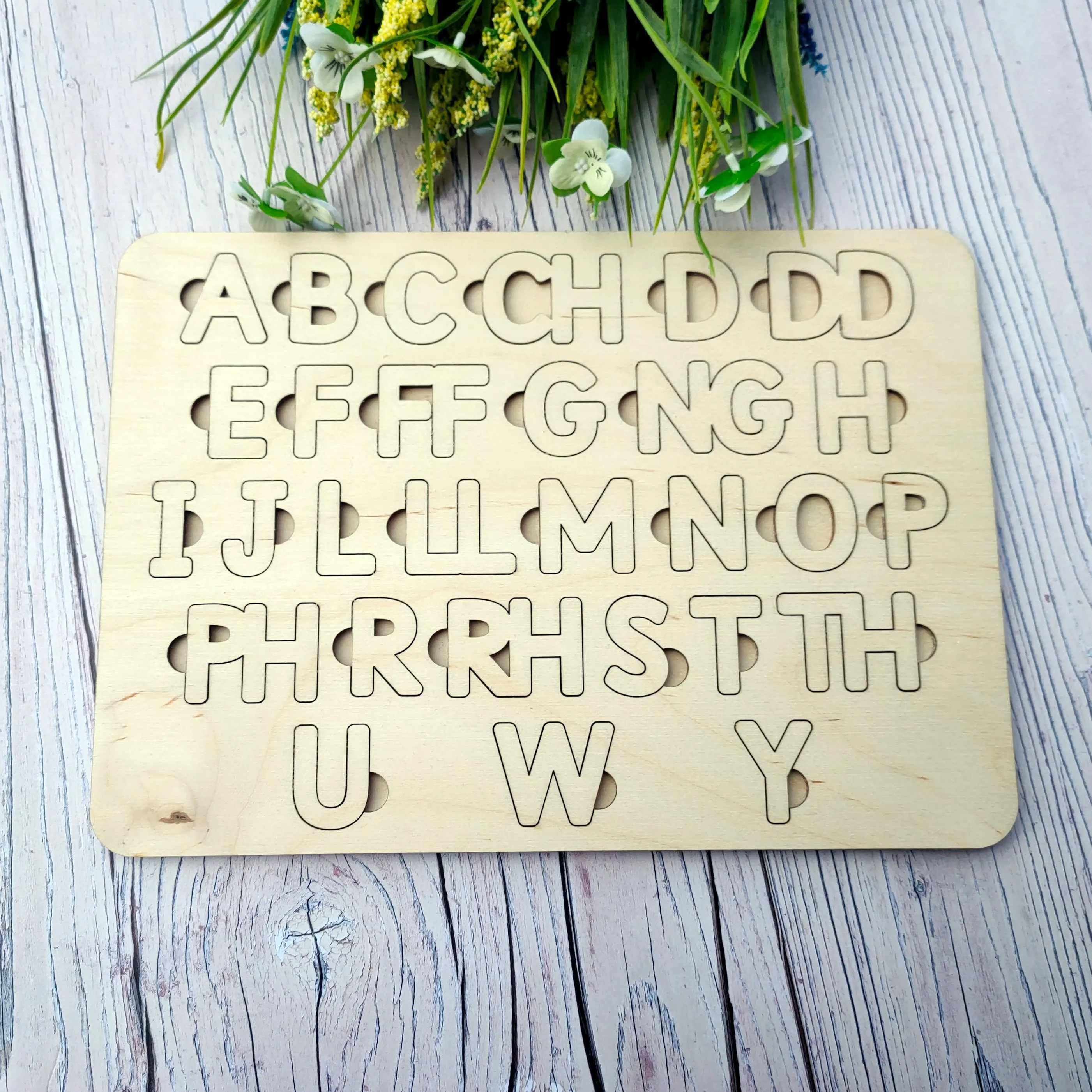 Plywood Welsh Alphabet Puzzle - Uppercase