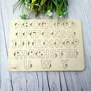 Plywood Welsh Alphabet Puzzle - Uppercase