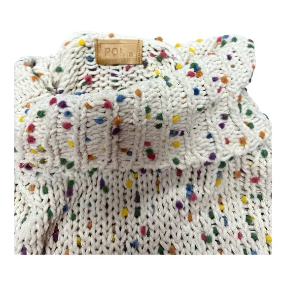 POL - NWT - Cream Cowl Neck Sweater with Cozy Knit Texture