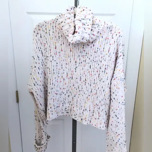 POL - NWT - Cream Cowl Neck Sweater with Cozy Knit Texture