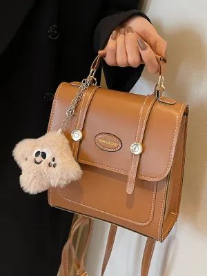 Popular Retro Textured Female Single Portable Backpacks
