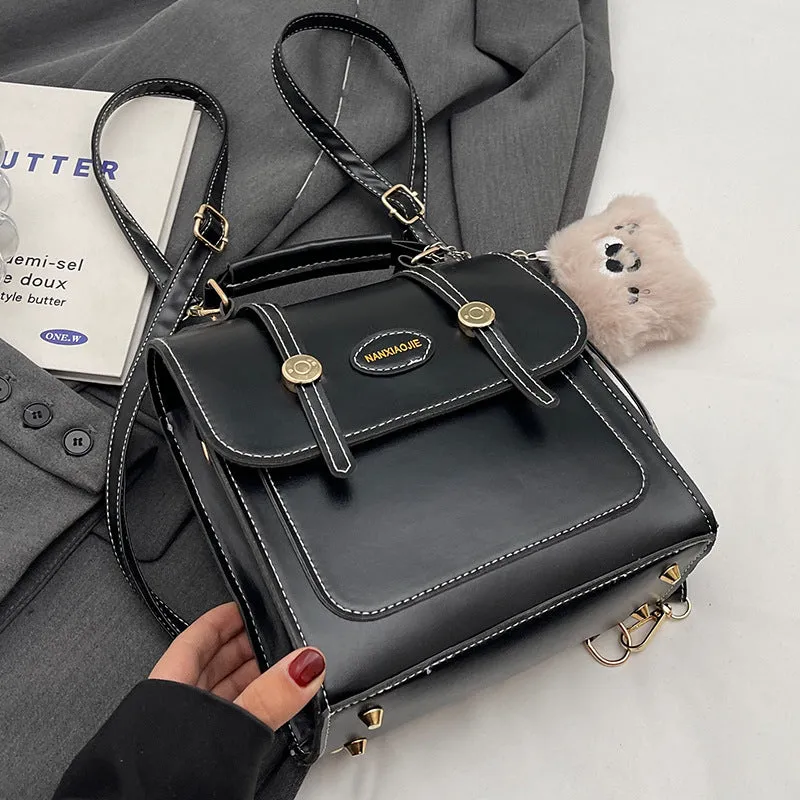 Popular Retro Textured Female Single Portable Backpacks