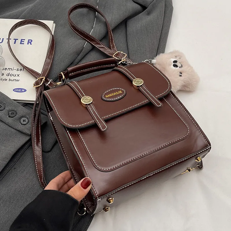 Popular Retro Textured Female Single Portable Backpacks