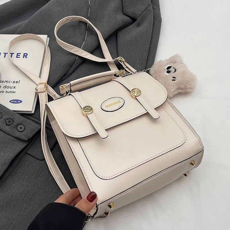 Popular Retro Textured Female Single Portable Backpacks