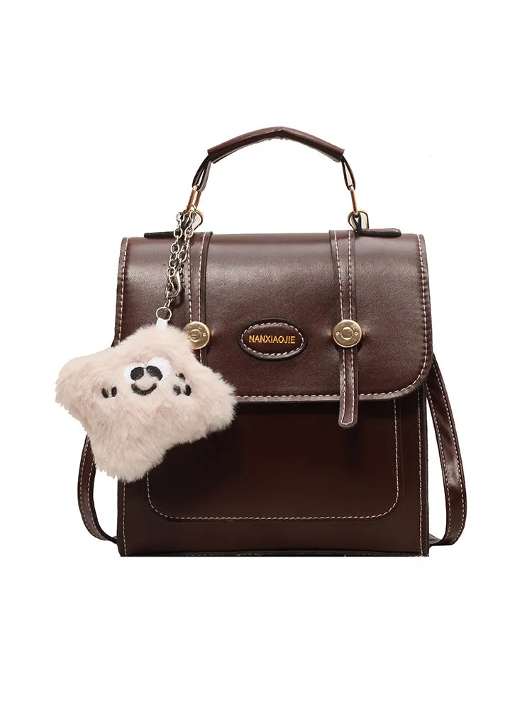 Popular Retro Textured Female Single Portable Backpacks