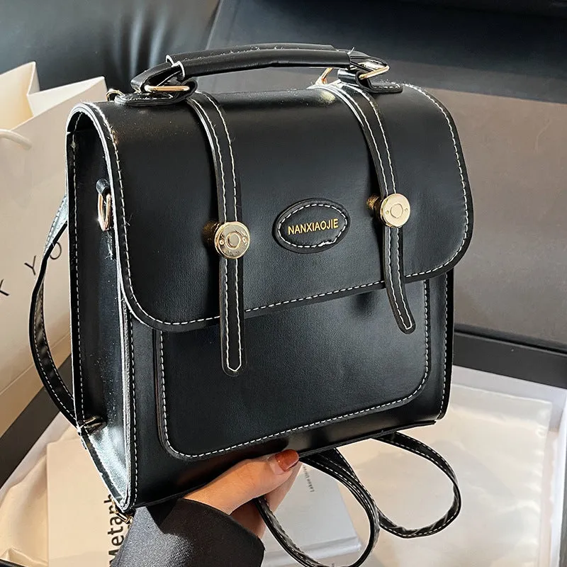 Popular Retro Textured Female Single Portable Backpacks